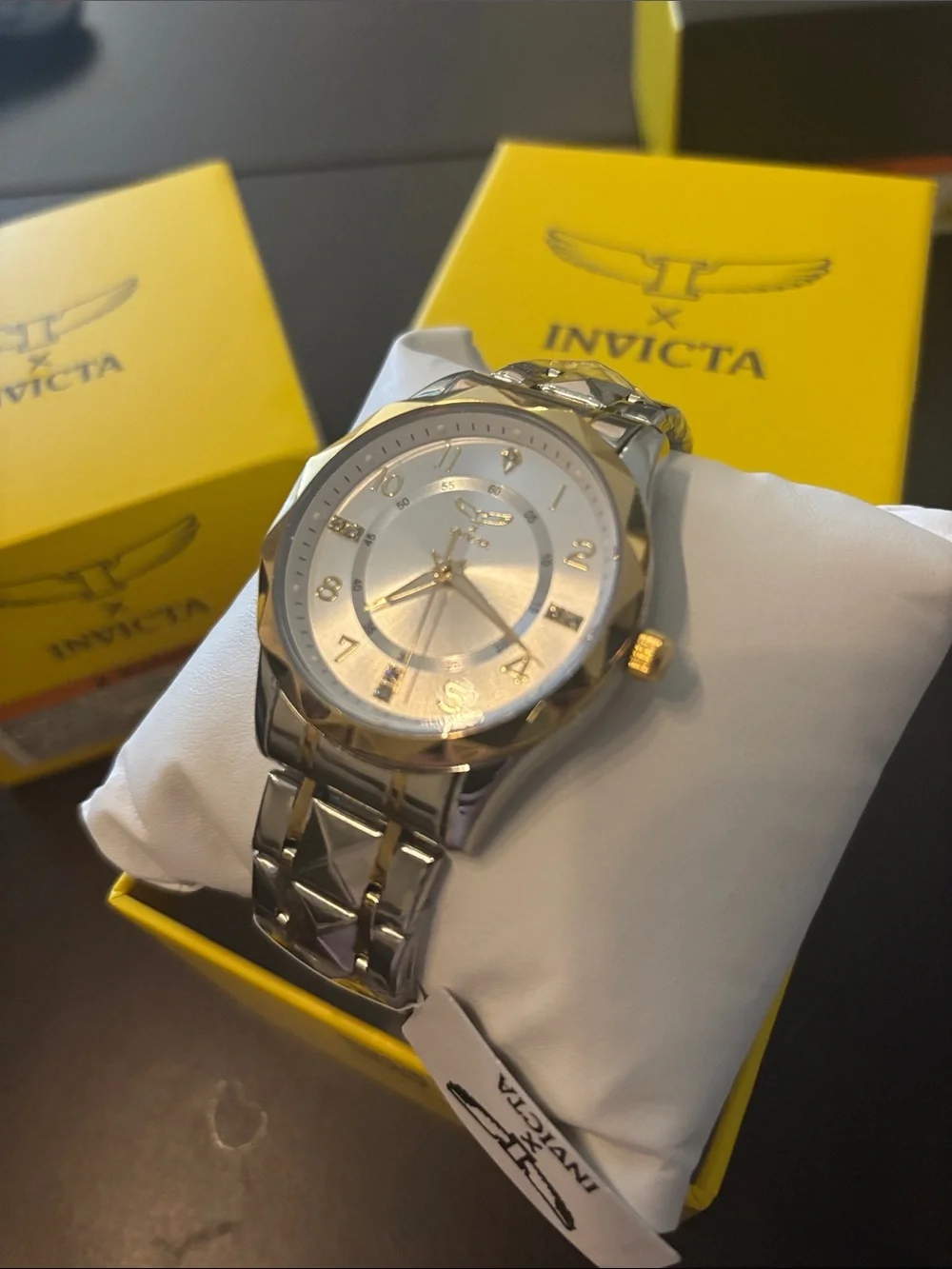 Invicta Unisex Two-Tone Gold and Silver Bracelet Watch